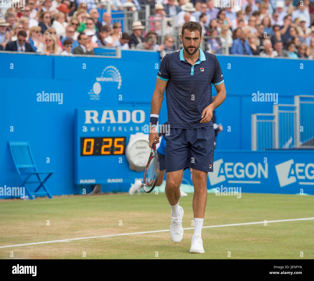 25. Juni 2017. Herren Einzel Finale-Match im Jahr 2017 Aegon Championships, The Queen's-Club, London Stockfoto