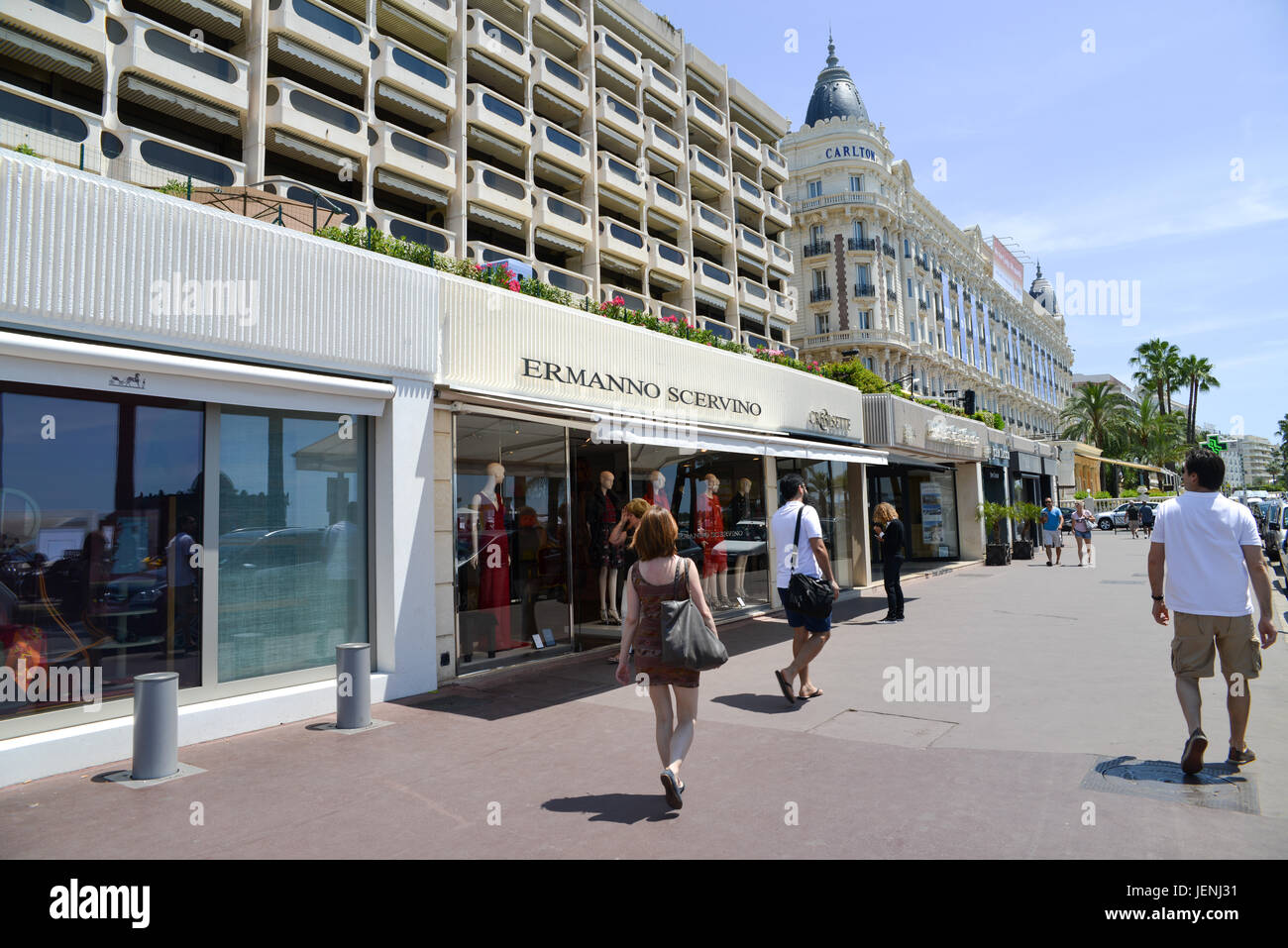 Die luxuriöse, Carlton Hotel auf der Croisette, Cannes, Frankreich, Europa Stockfoto