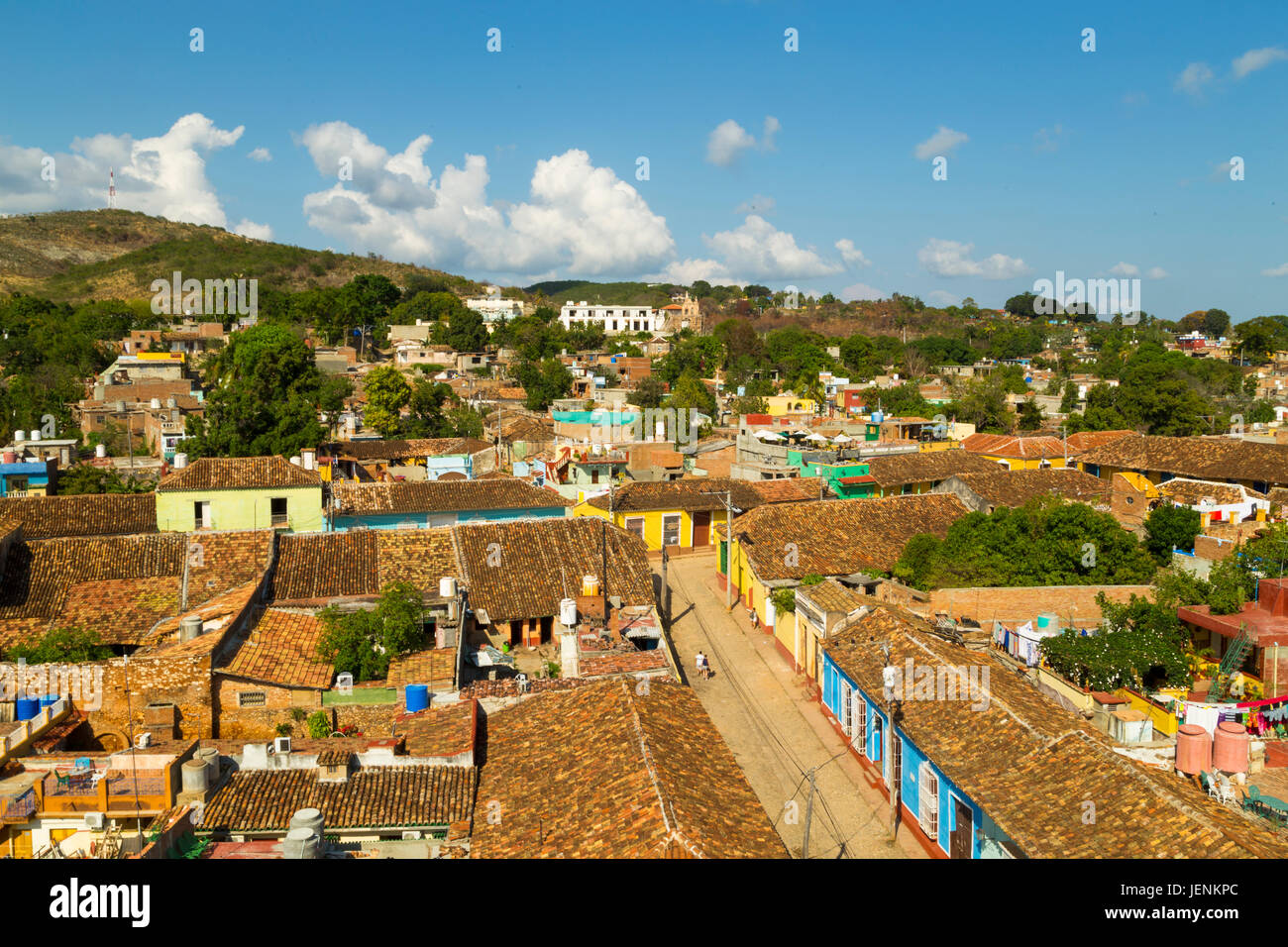 Weiten Blick über die Stadt Trinidad, Kuba Stockfoto