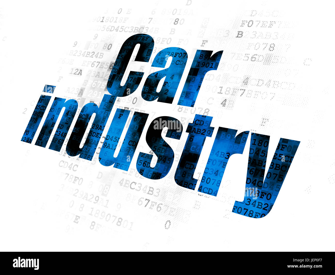 Manufacuring Konzept: Autoindustrie auf Digital-Hintergrund Stockfoto