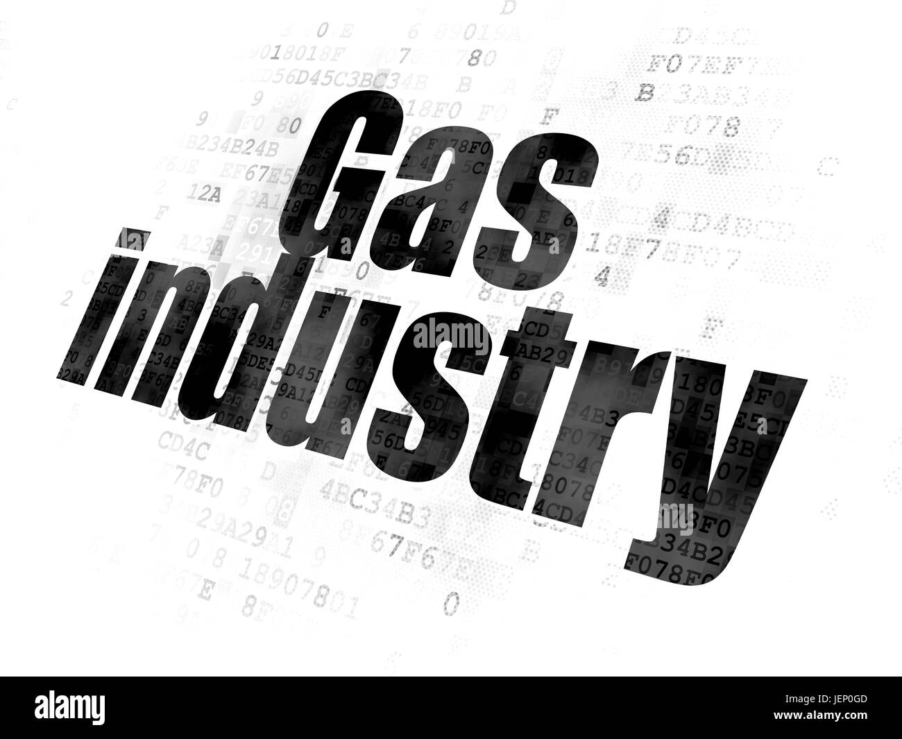 Industrie-Konzept: Gaswirtschaft auf Digital-Hintergrund Stockfoto