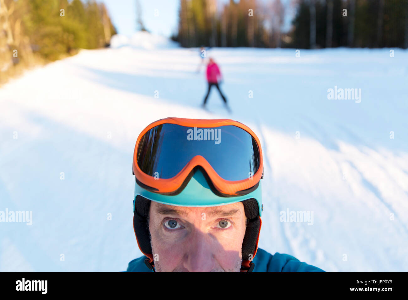 Mann, Selbstporträt Stockfoto