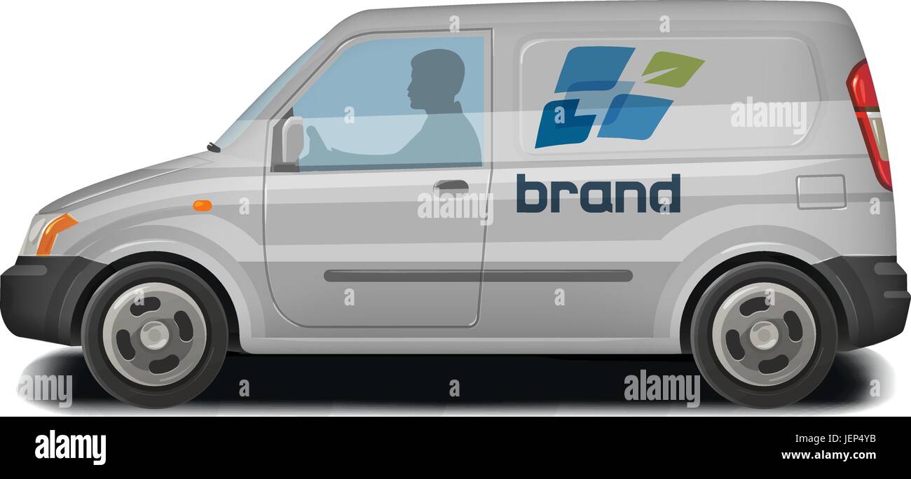 Auto, Fahrzeug, van-Symbol. Lieferung, Transport, Transport, Verkehr Identität. Vektor-illustration Stock Vektor