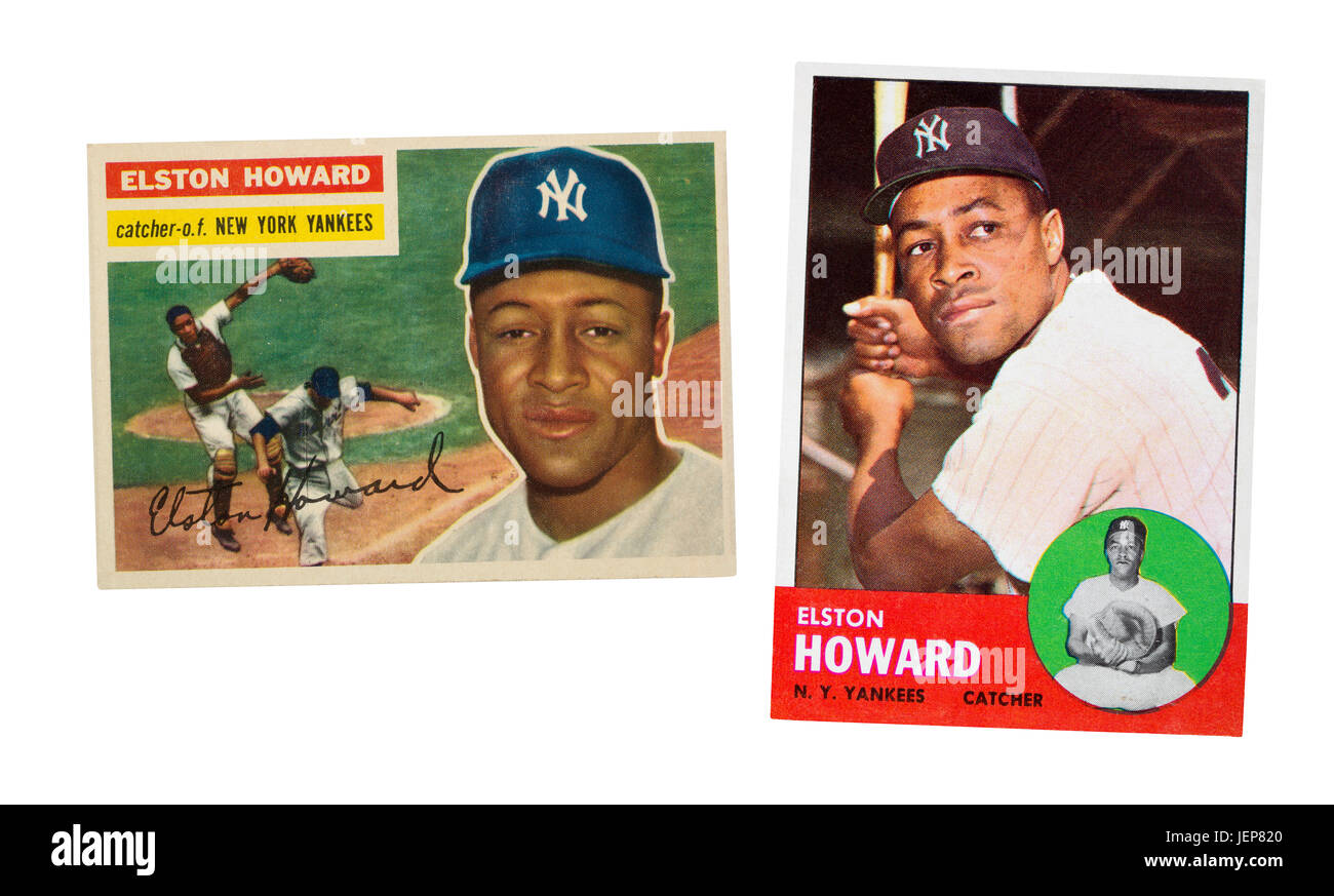 Elston Howard war der erste Afroamerikaner im Jahr 1955 für die New York Yankees spielen. Elston war auch der erste Afroamerikaner, der AL MVP zu gewinnen Stockfoto