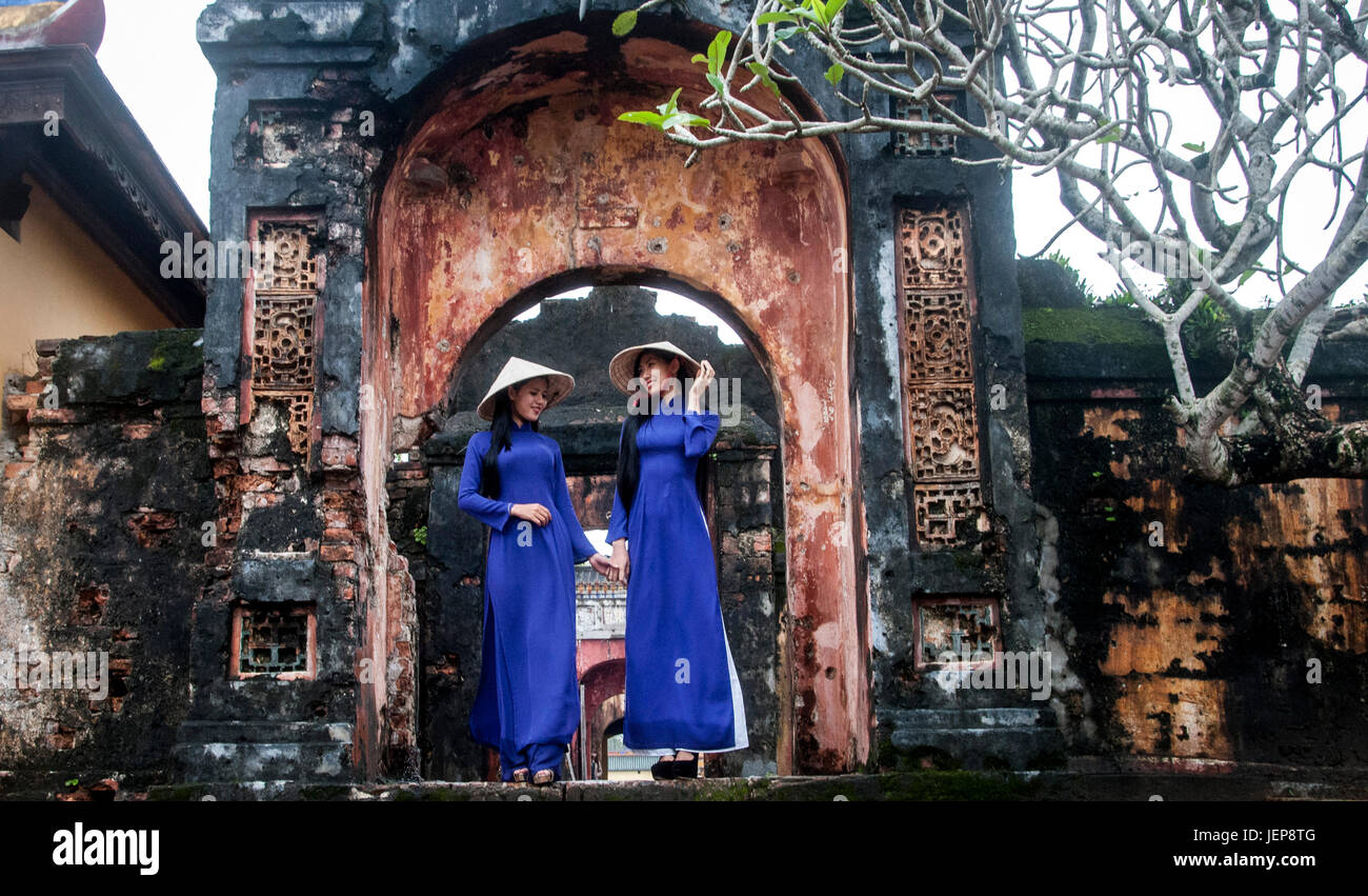 Alte Hue Stadttempel in Zentral-Vietnam Stockfoto