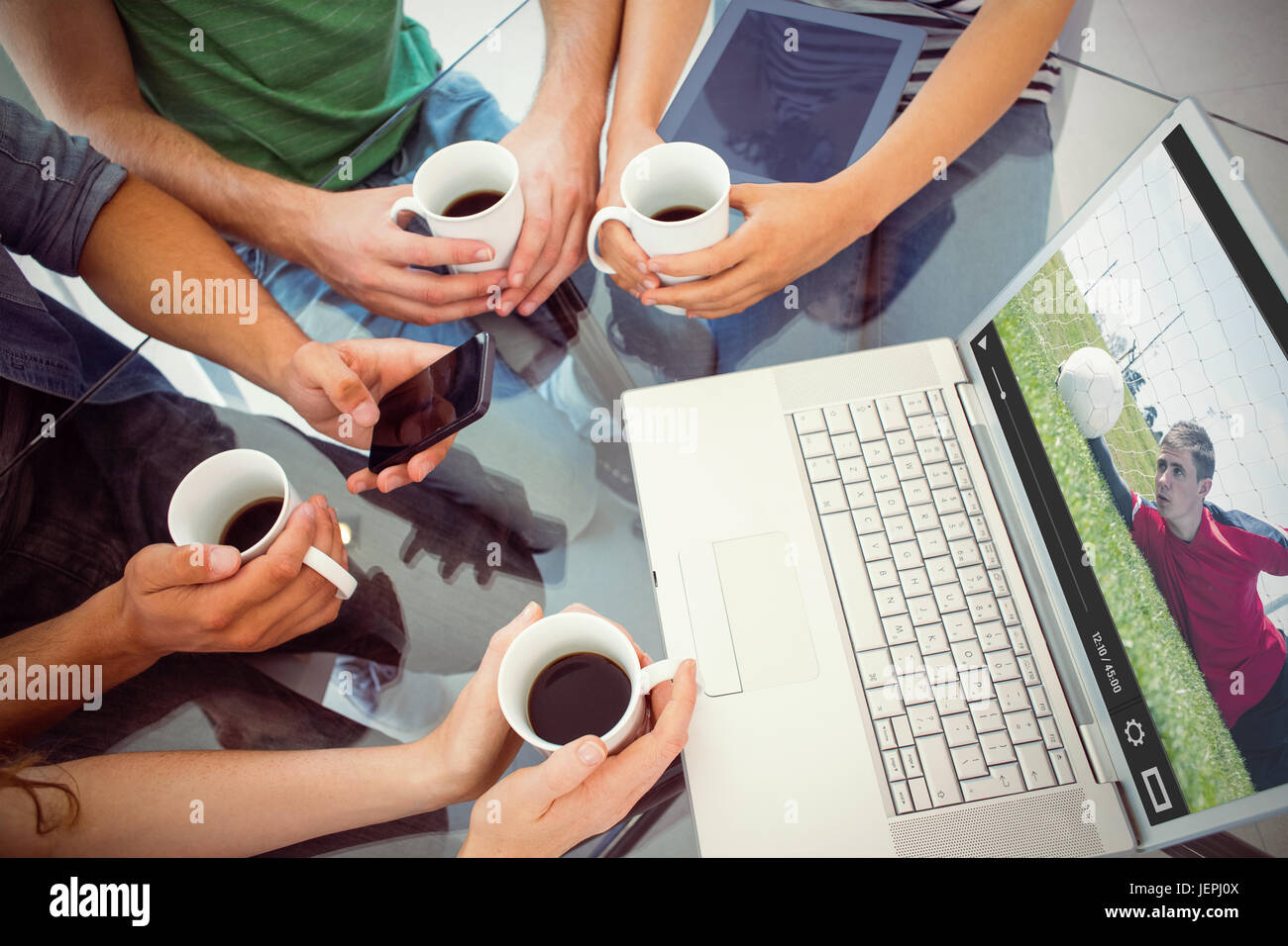 Zusammengesetztes Bild der Ansicht der Vorlesung app Stockfoto