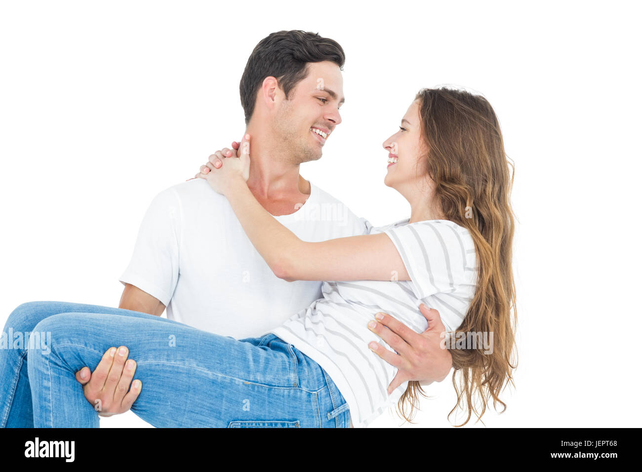 Freund mit seiner Freundin Stockfoto