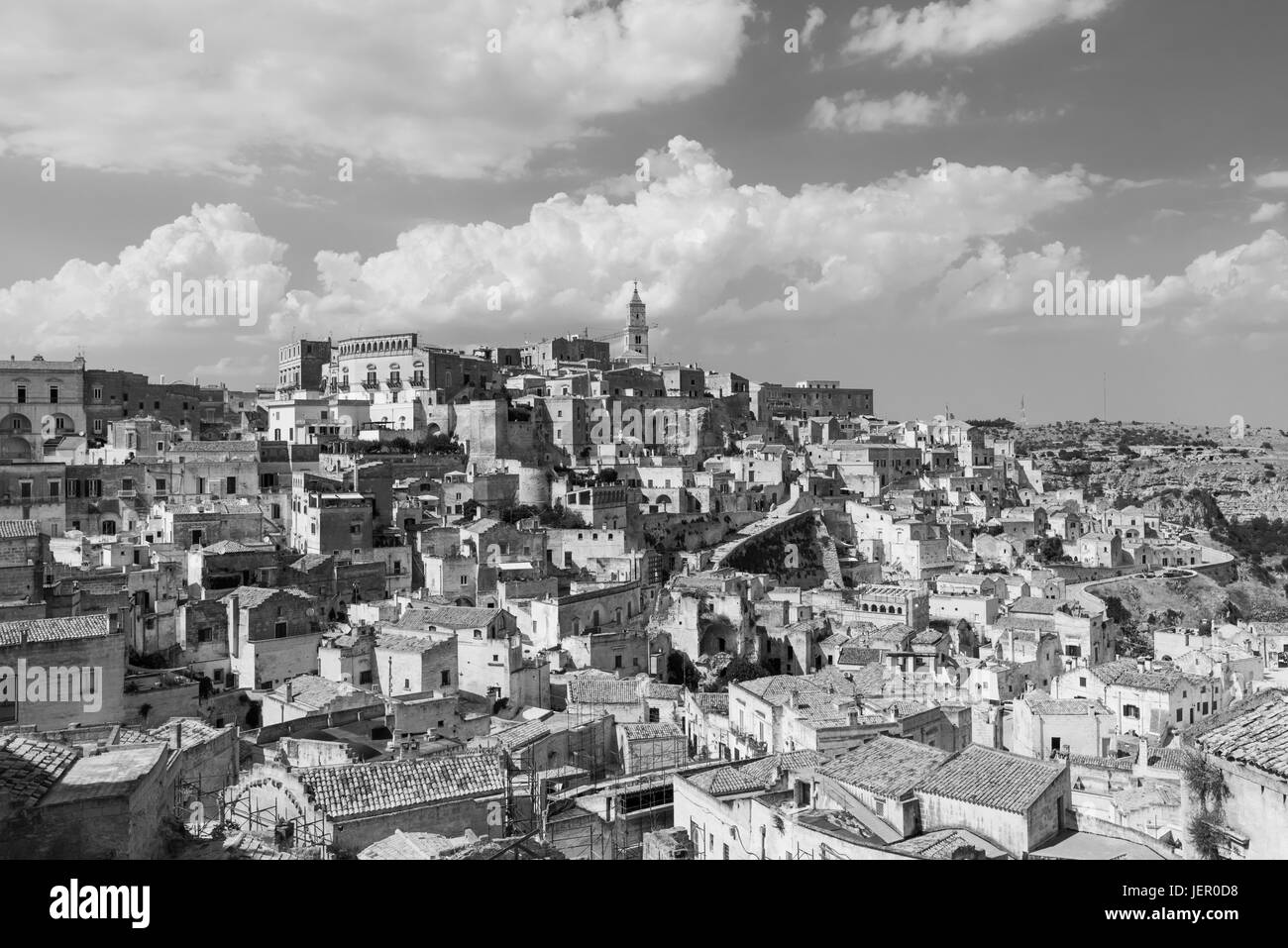 Matera (Basilicata) - das historische Zentrum der wundervollen Stein Stadt Süditaliens, eine touristische Attraktion für den berühmten "Sassi" Stockfoto