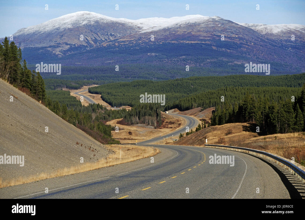 Alaska Highway, Yukon Territorien, Kanada, Alaska Highway - Yukon Territories, Canada Stockfoto