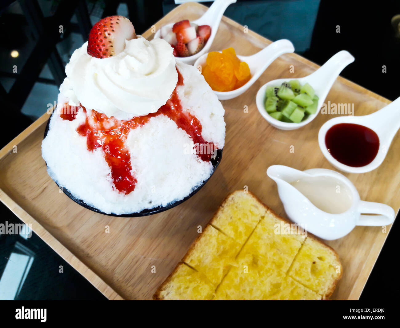 Erdbeere Bing Su, koreanische dessert Stockfoto