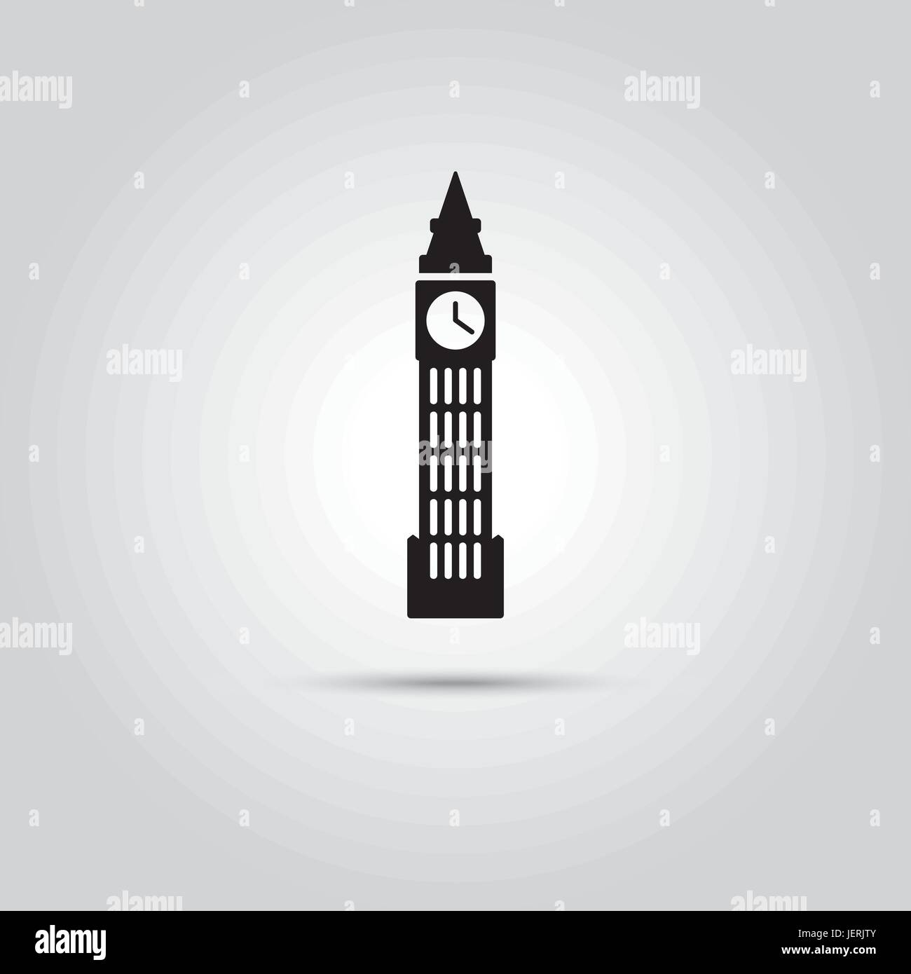 Big Ben, die Elizabeth Tower in London, England. EPS 10 Vektor Icon. Stock Vektor