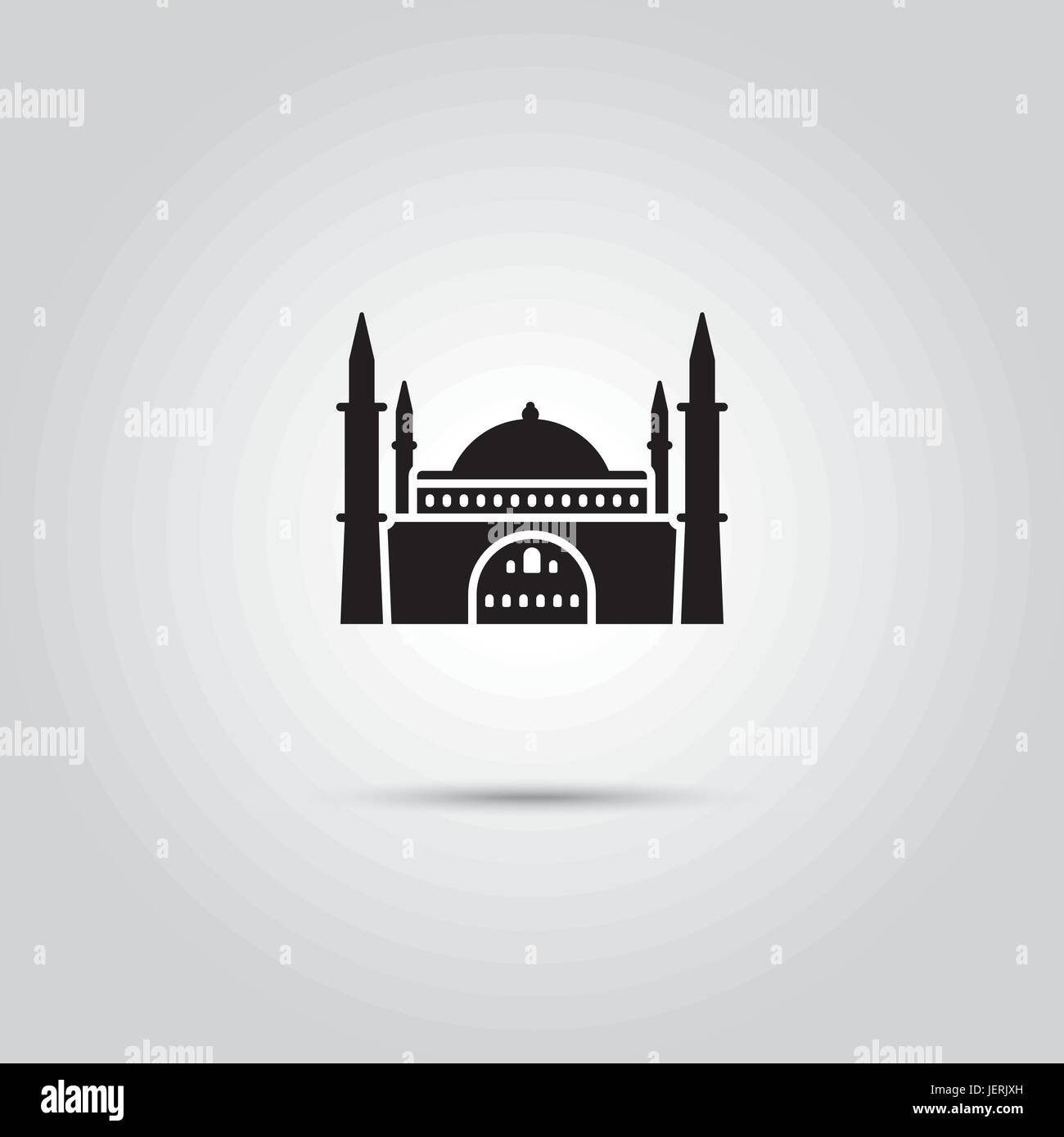 Hagia Sophia Moschee, Istanbul, Türkei. EPS 10 Vektor Icon. Stock Vektor