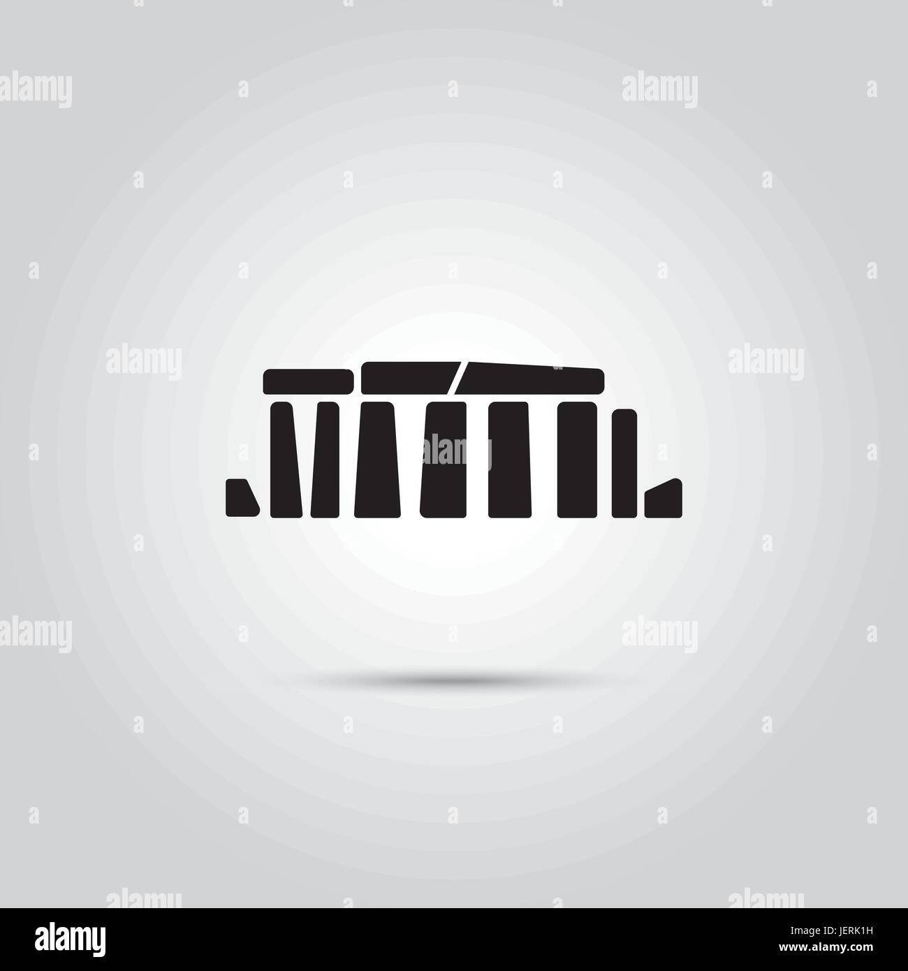 Prähistorische stehenden Steinen Kreis an Stonehenge, England. EPS 10 Vektor Icon. Stock Vektor