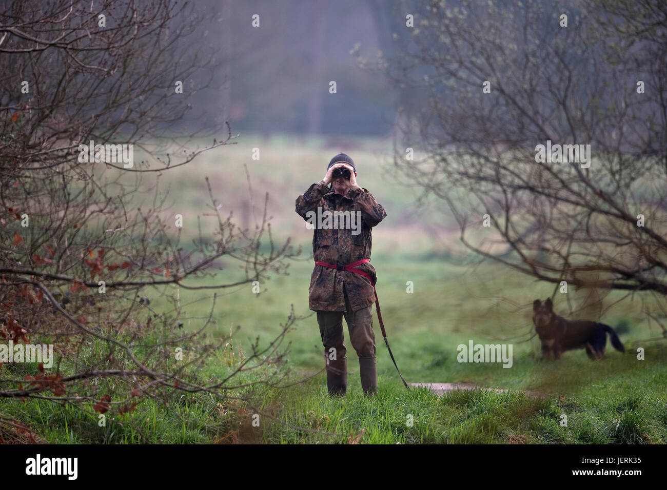 Vogelbeobachter Stockfoto