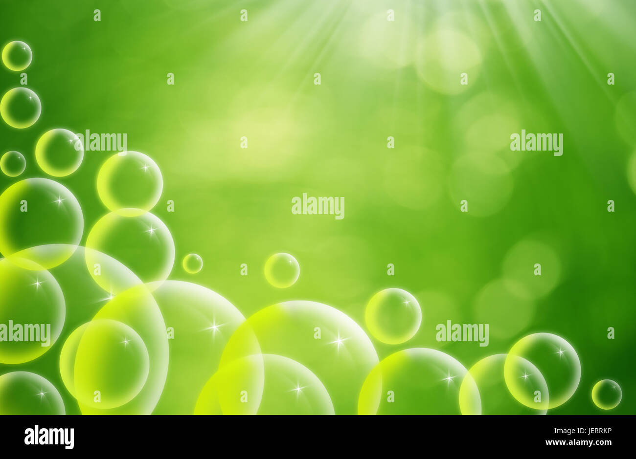 Hintergrundbild von abstrakten Blasen schwebend in der Luft Stockfoto