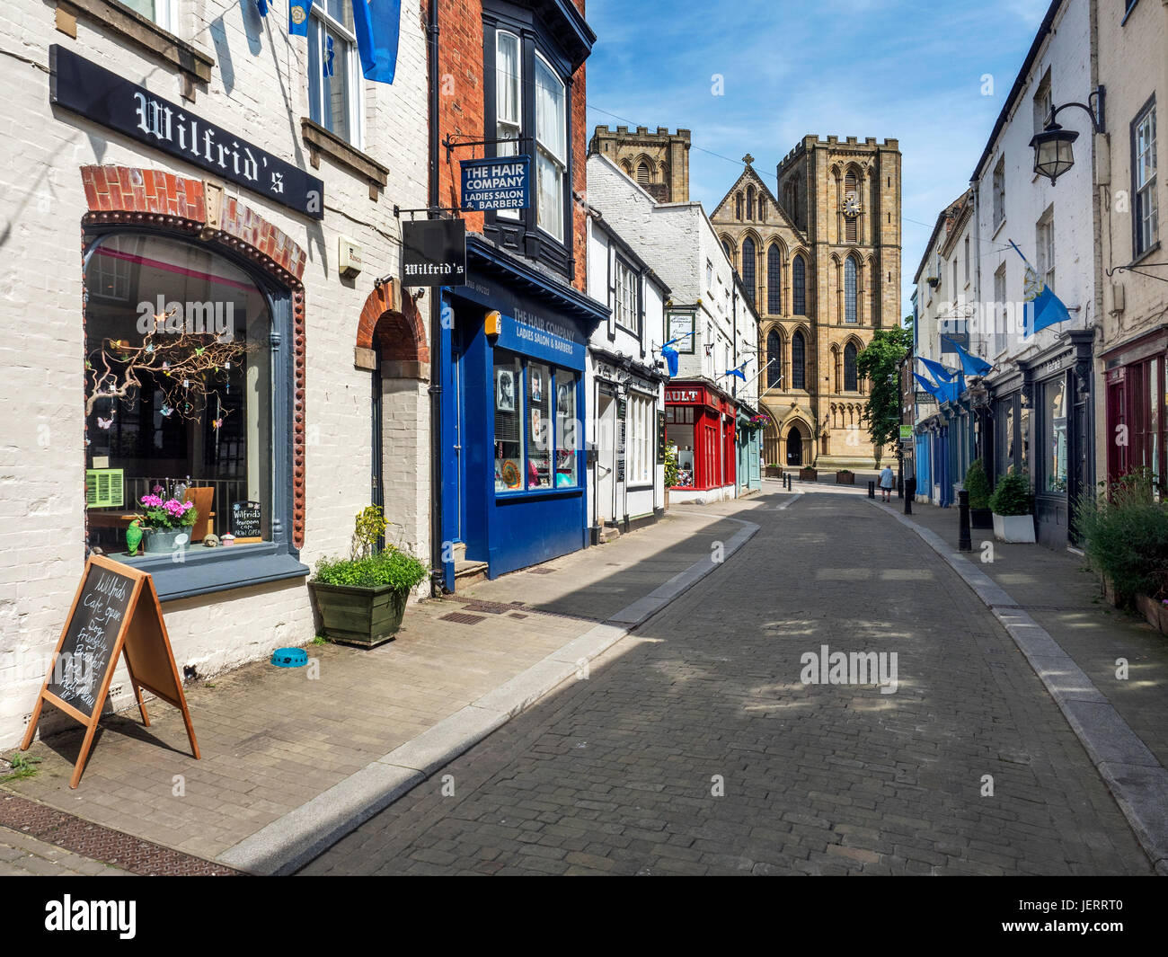 Ripon Kathedrale von Kirkgate in Ripon North Yorkshire England Stockfoto