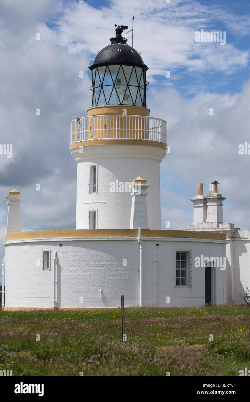 Chanonry Leuchtturm in den Moray Firth Stockfoto