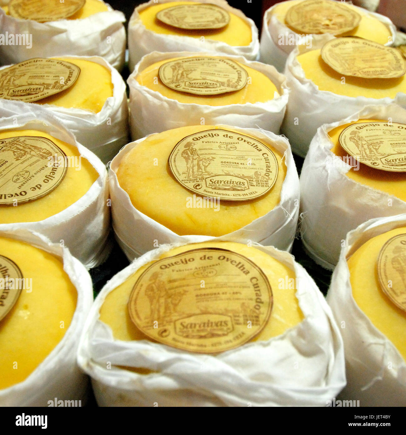 Traditioneller Käse aus der Region Serra Da Estrela, Portugal Stockfoto