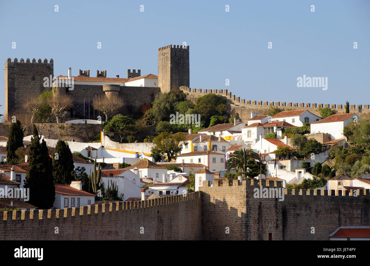 Óbidos, einem mittelalterlichen Dorf in Portugal Stockfoto