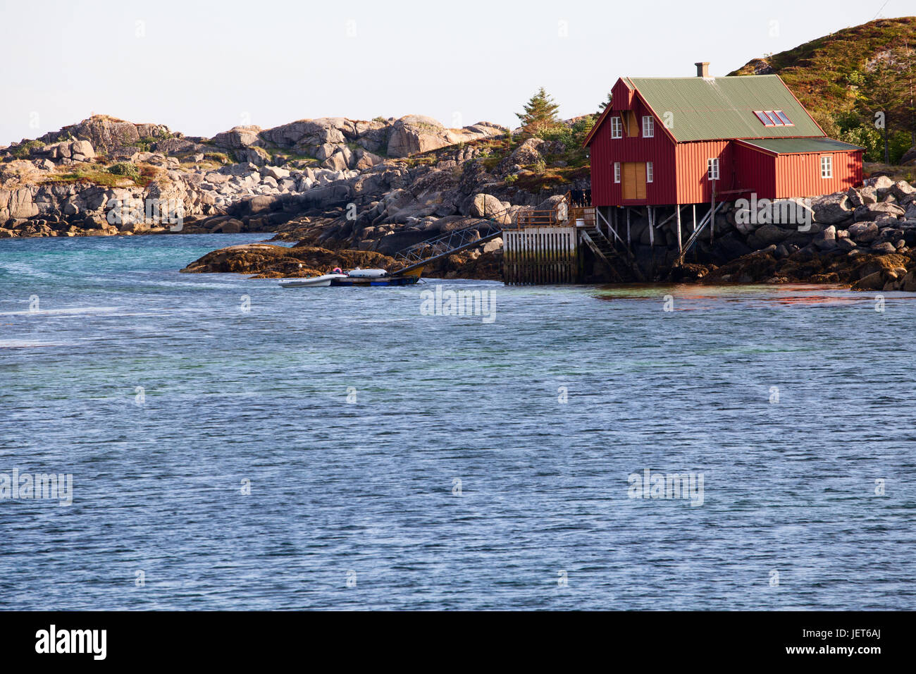 Europa, Norwegen, Lofoten, Moskenesoya Insel rorbuer Stockfoto