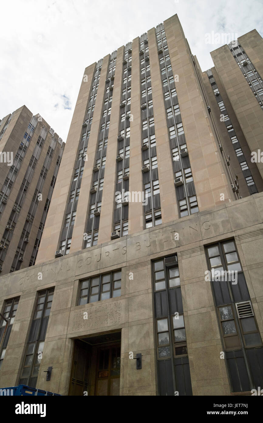 Strafgerichten Gebäude New York City USA Stockfoto