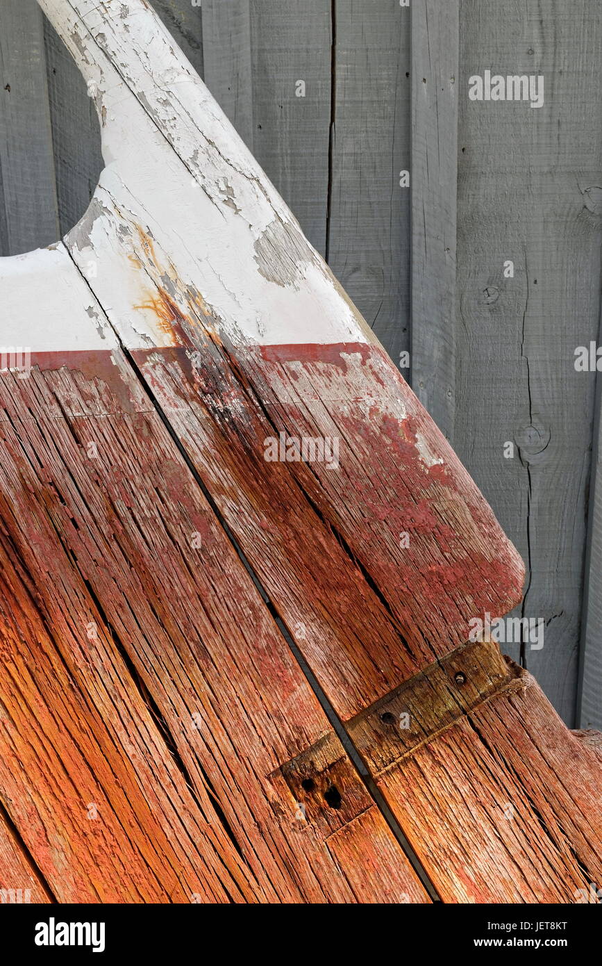 Traditionelles Segelboot Ruder, Nahaufnahme Stockfoto