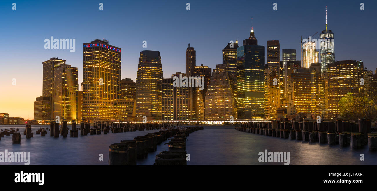 NYC Fron Brooklyn waterfront Stockfoto