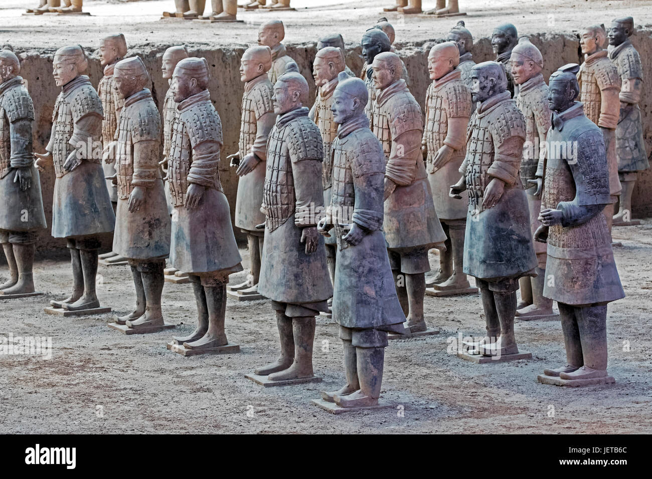 Die Welt befindet sich berühmten Terrakotta-Armee, Teil des Mausoleums des ersten Qin-Kaisers und ein UNESCO-Weltkulturerbe in Xian China Stockfoto