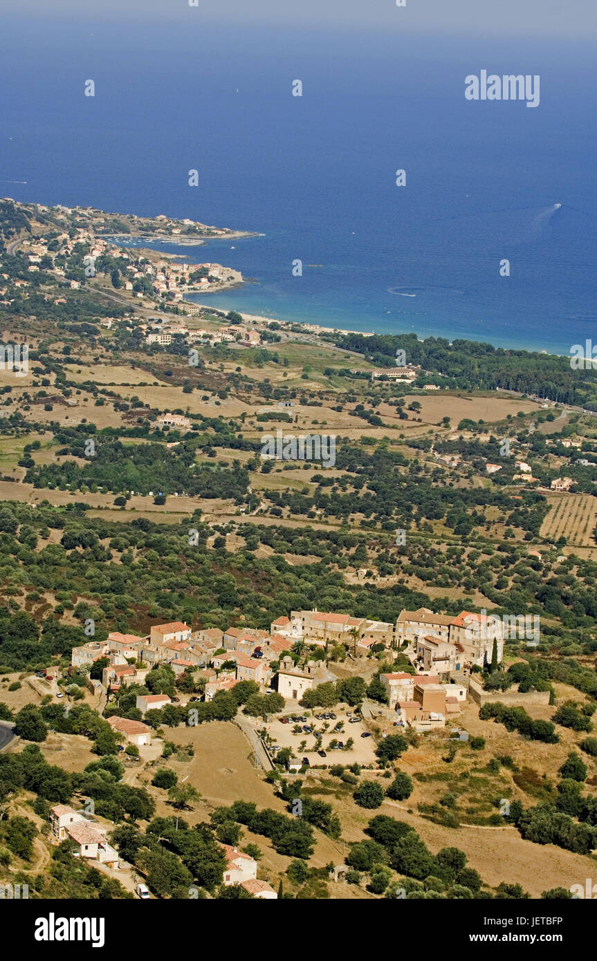 Frankreich, Korsika, Balagne, Übersicht, Stockfoto