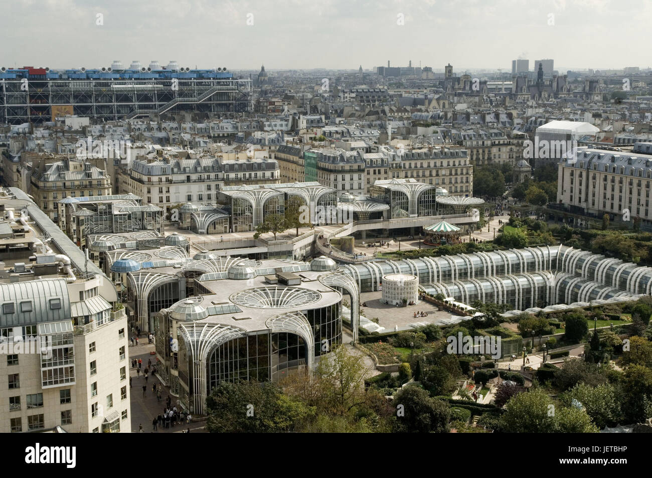 Frankreich, Paris, Blick auf die Stadt, Forum des Klangs, Centre Georges Pompidou Beaubourg, Stockfoto