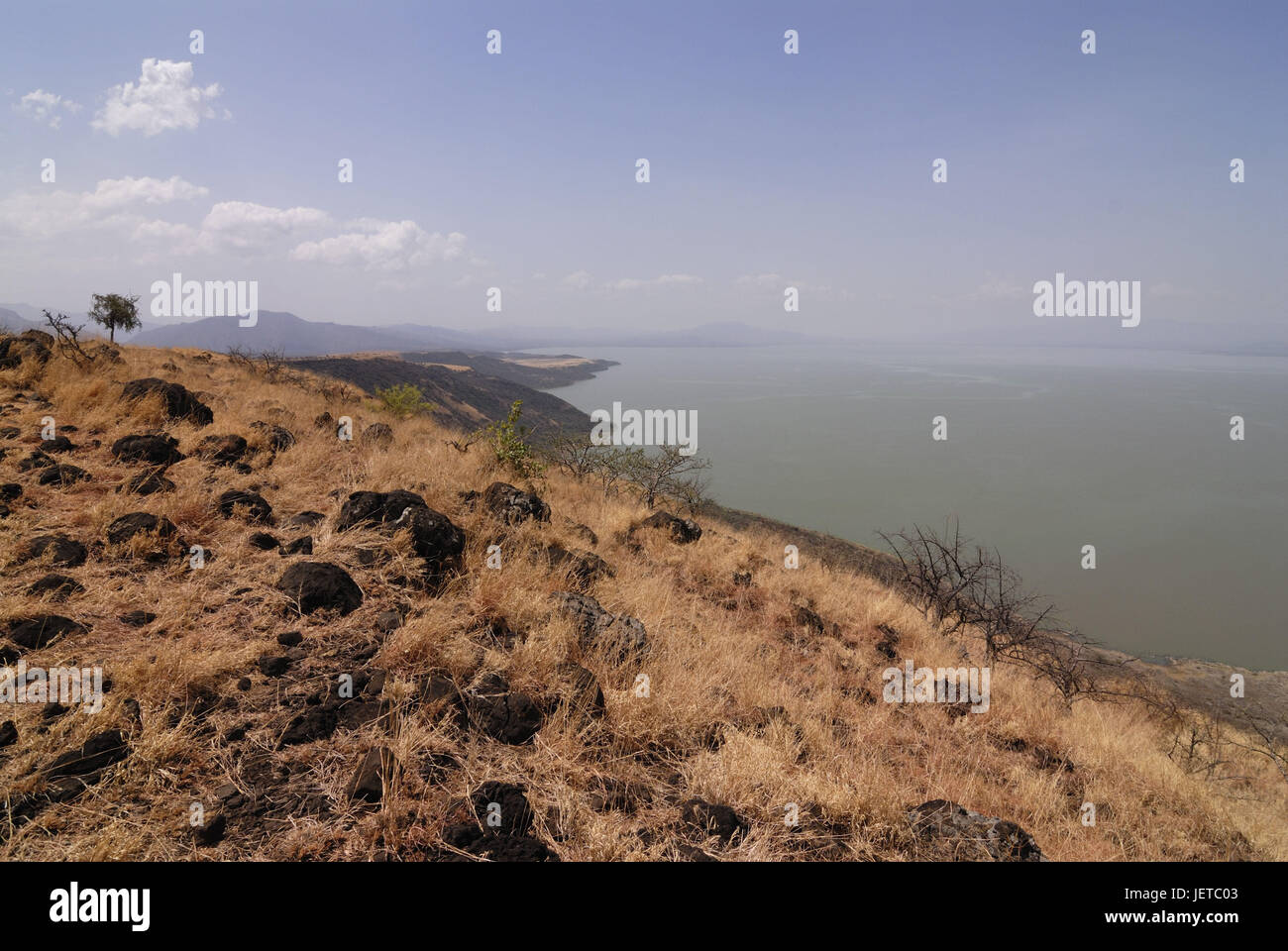 Landschaft, Natur, See Chamo, Nechisar Nationalpark, Südäthiopien Stockfoto