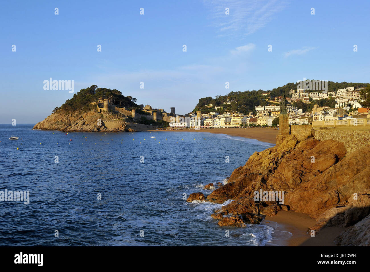 Spanien, Katalonien, Costa Brava, Tossa de Mar, Galle Küste, Bucht, Stockfoto