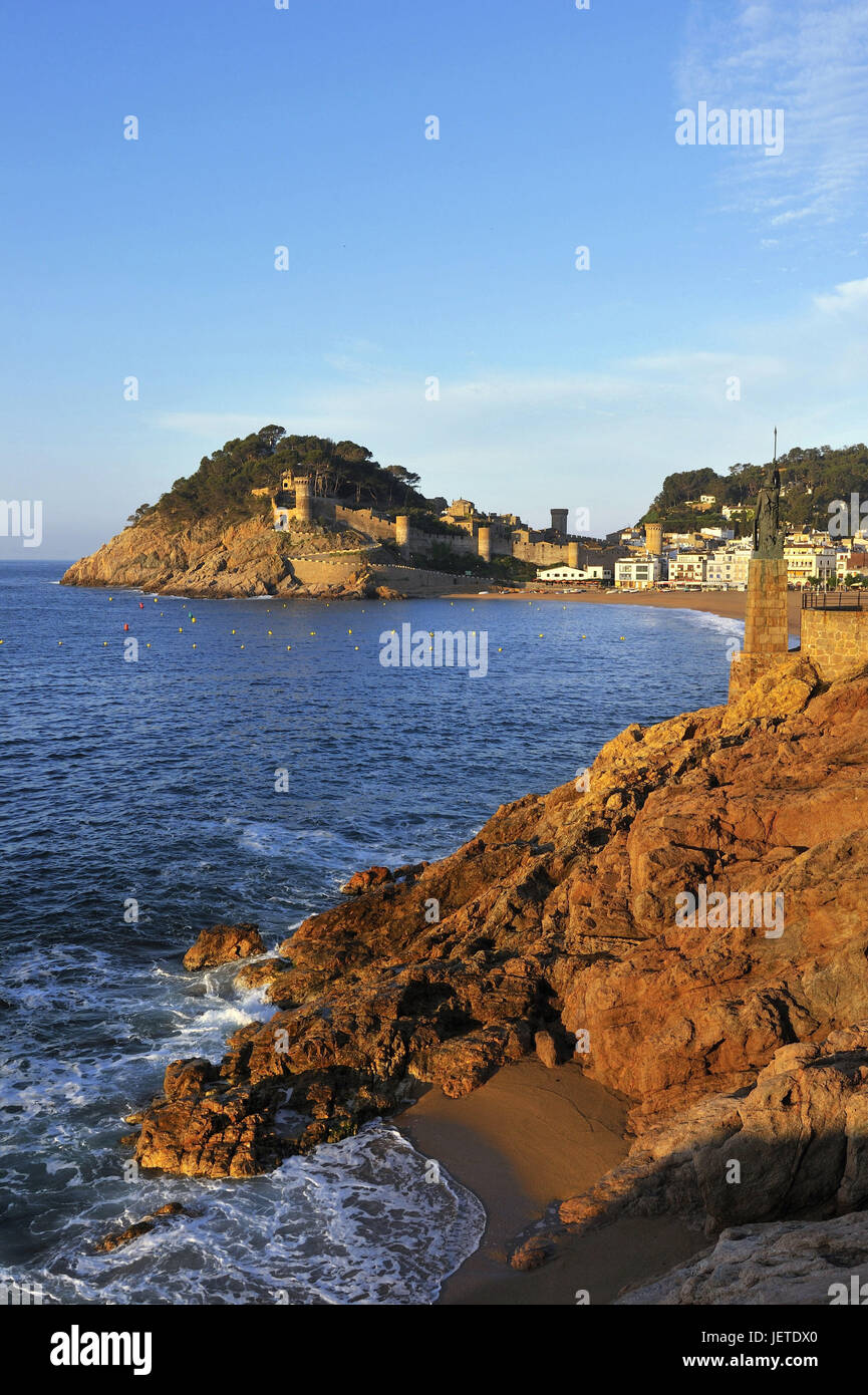 Spanien, Katalonien, Costa Brava, Tossa de Mar, Galle Küste, Stockfoto