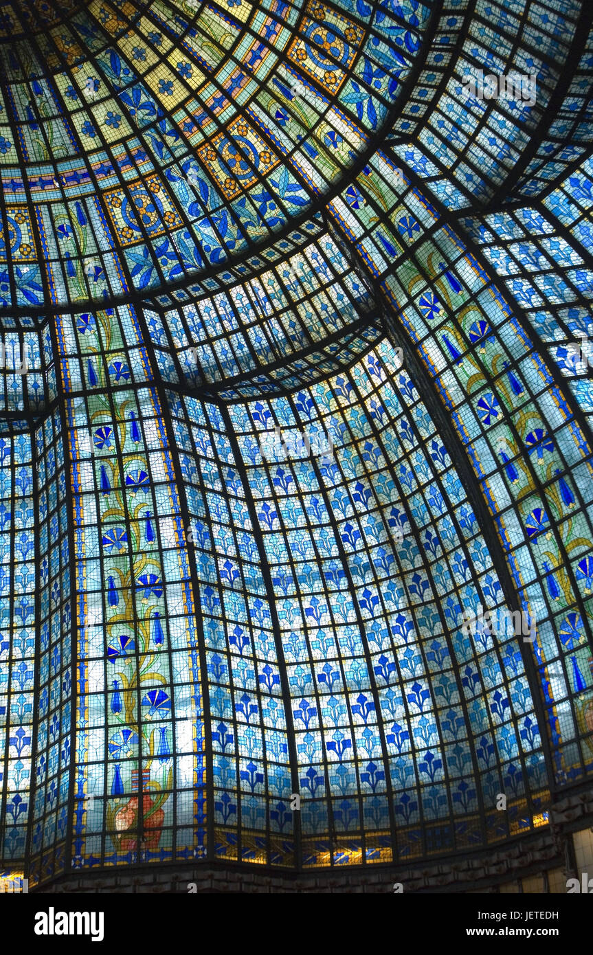 Frankreich, Paris, Kaufhaus Printemps Haussmann, Glaskuppel, Detail, Stockfoto