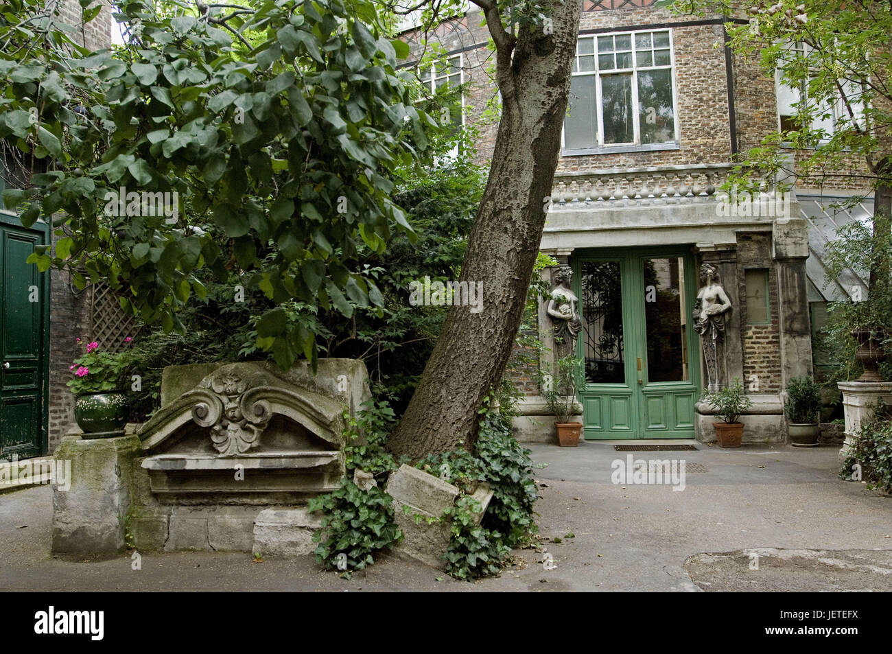 Frankreich, Paris, Vaugirard, La Ruche, passage Dantzig, Innenhof, Detail, Stockfoto