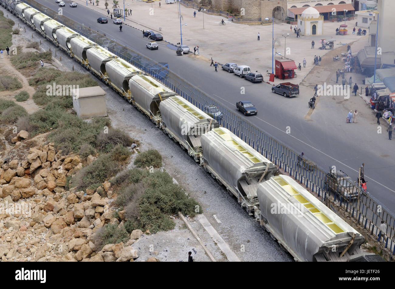 Eisenbahn Zug Wagen Kostenlos Phosphat Safi Marokko Afrika Stockfotografie Alamy
