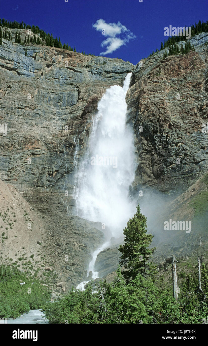 Gespeisten Fall, Yoho N.P, Kanadas, gespeisten Wasserfälle - Yoho N.P, Canada Stockfoto