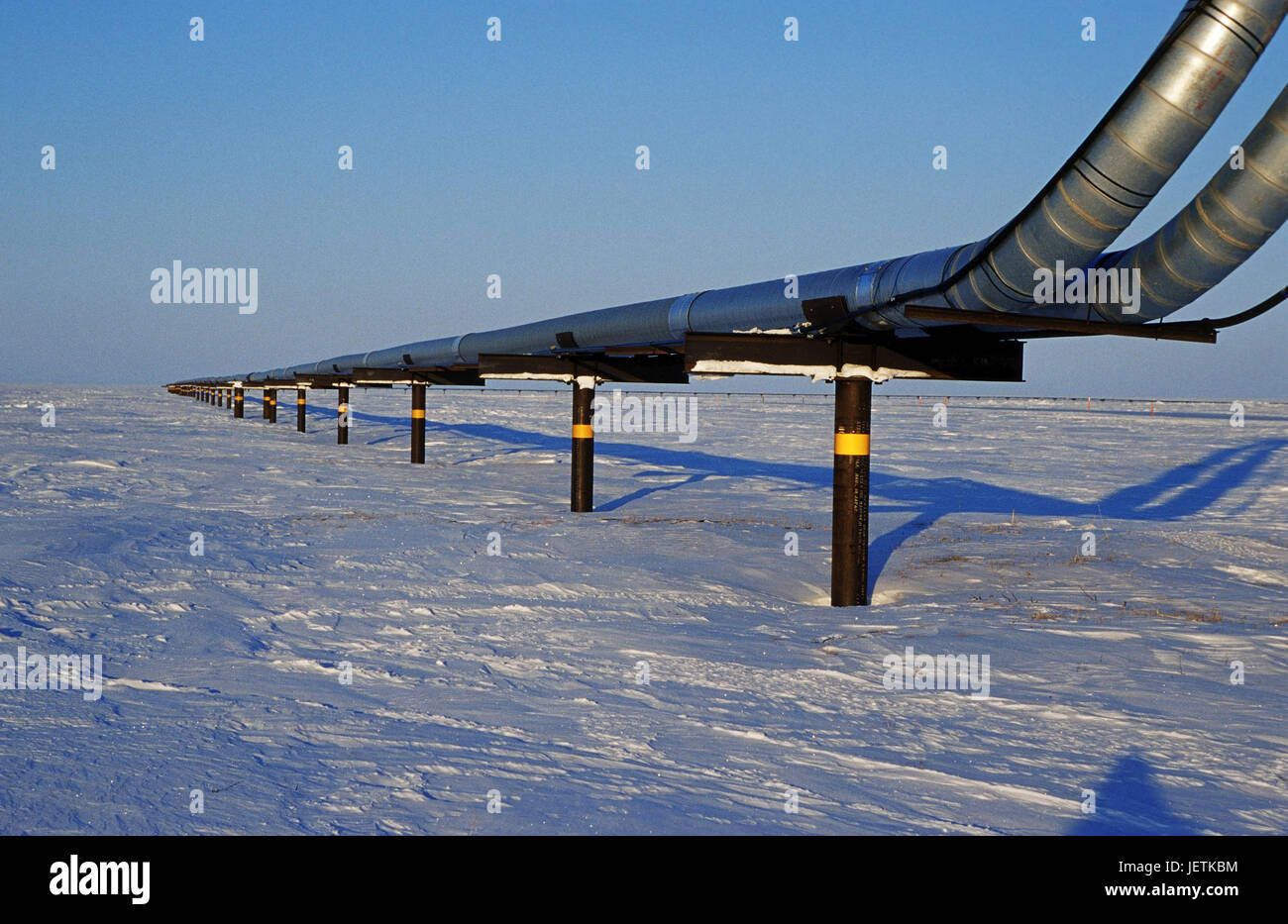 Ölpipeline von Prudhoe Bay, Alaska, Ölpipeline Prudhoe Bay - Alaska Stockfoto
