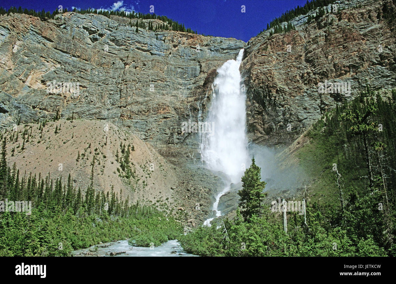 Gespeisten Fall, Yoho N.P, Kanadas, gespeisten Wasserfälle - Yoho N.P, Canada Stockfoto