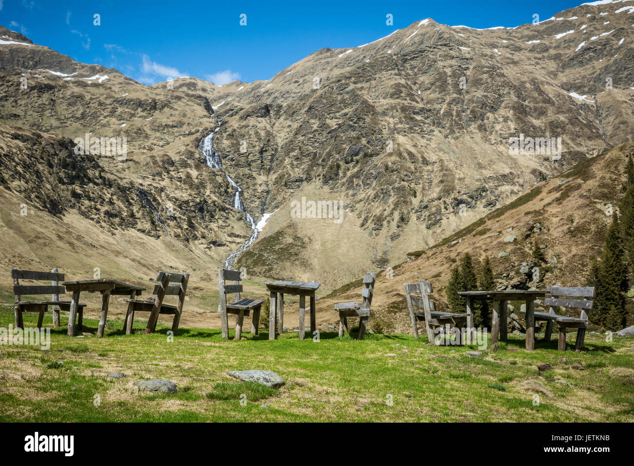 Ratschings Tal in Südtirol, Italien. Die Klammalm Almen Stockfoto