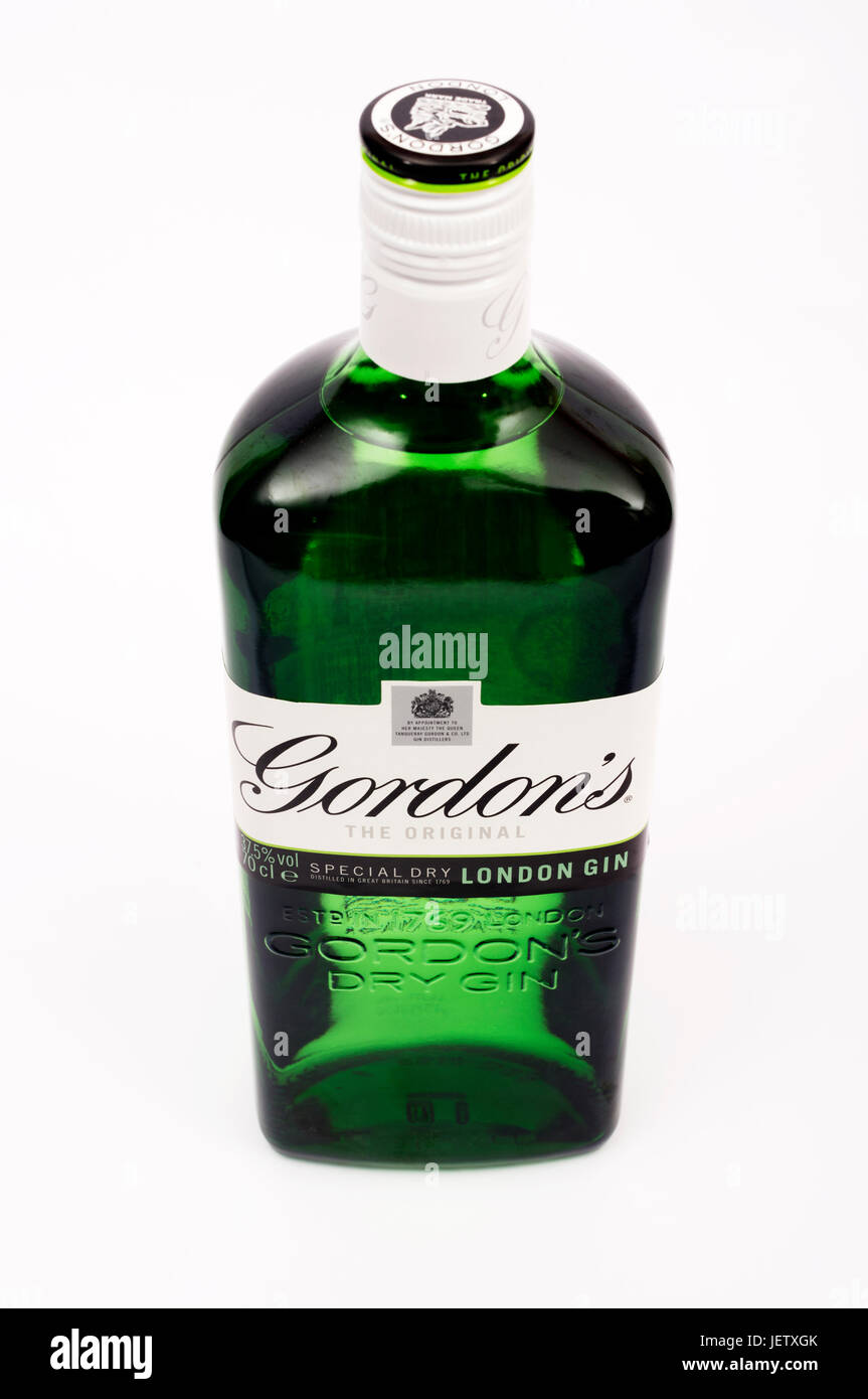 Gordons besondere trockene London Gin Stockfoto