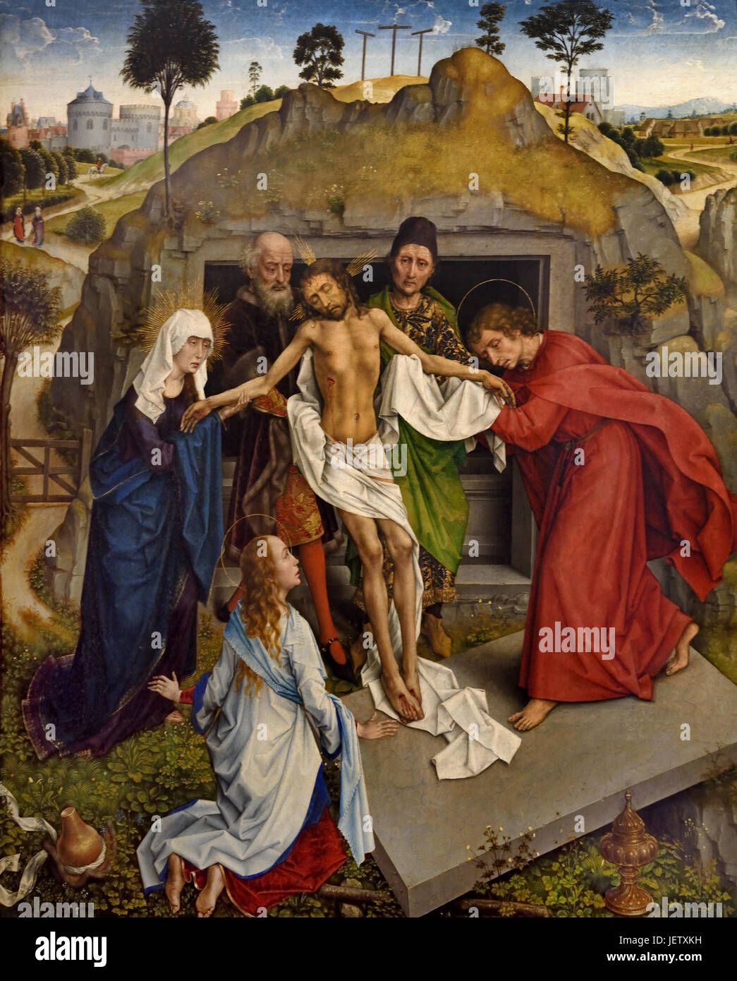 Die Beweinung Christi 1460-1463 Rogier van der Weyden (Roger De La Pasture) 1399-1464 Niederlande Niederlande Stockfoto