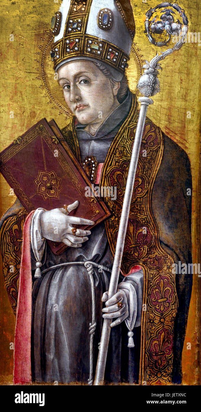 Saint Louis von Toulouse 1465 Bartolomeo oder Bartolommeo Vivarini 1432 – 1499 italienischen Renaissance-Maler, bekannt, von 1450 bis 1499 Italienisch gearbeitet haben. Stockfoto