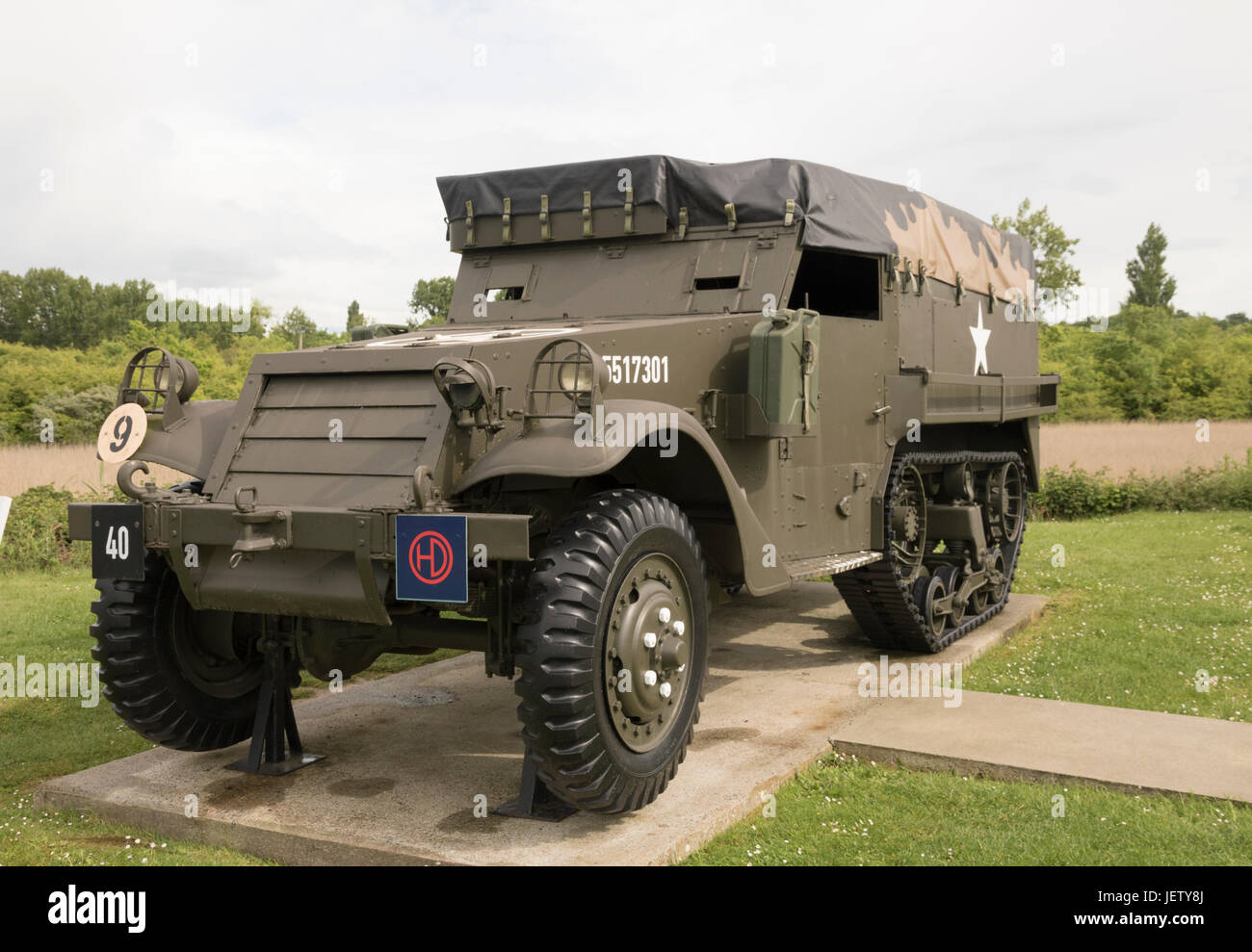 Amerikanische M3/M5 A1 halbe Strecke Aufklärungs- und Transport Fahrzeug Stockfoto