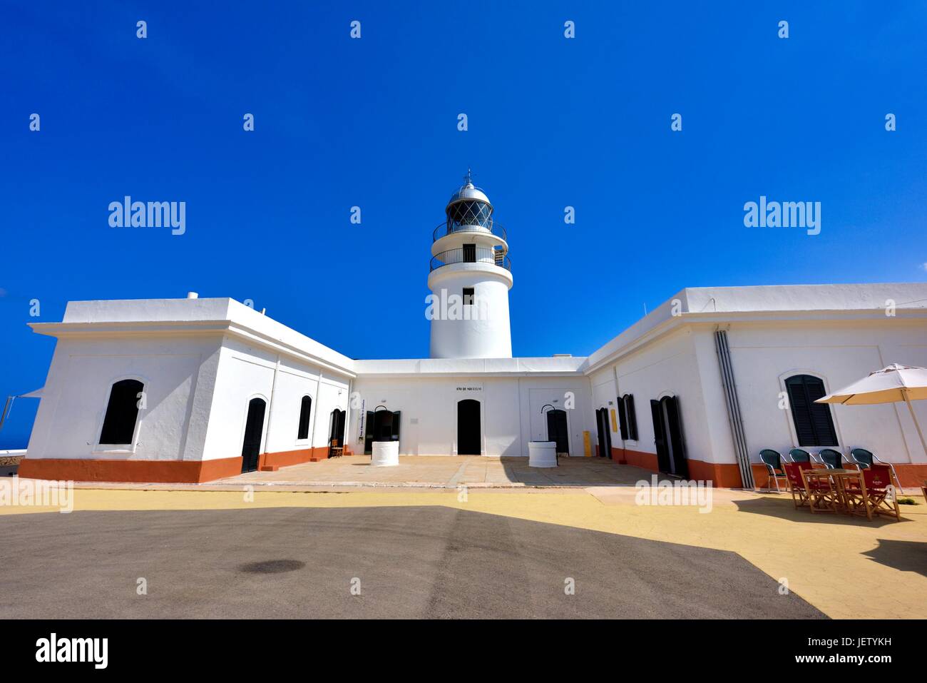 Cap de Cavalleria Leuchtturm Stockfoto