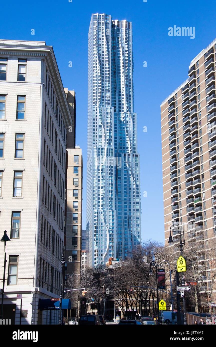 Fichte-Strasse 8, ursprünglich bekannt als Beekman Tower, New York CIty, USA Stockfoto