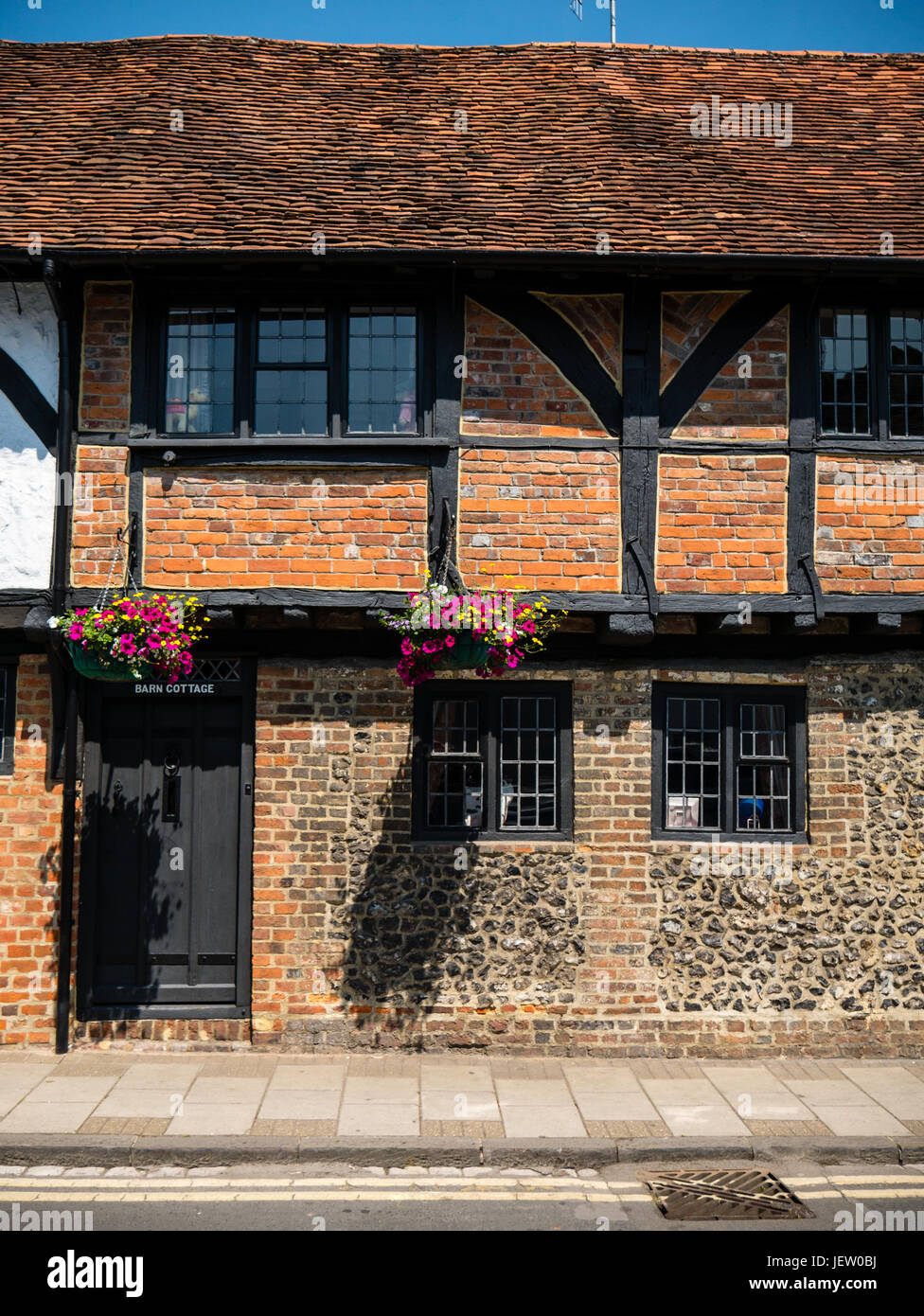 Die Scheune Cottage, Tudor Gebäude, Henley-on-Thames, England, UK, GB. Stockfoto