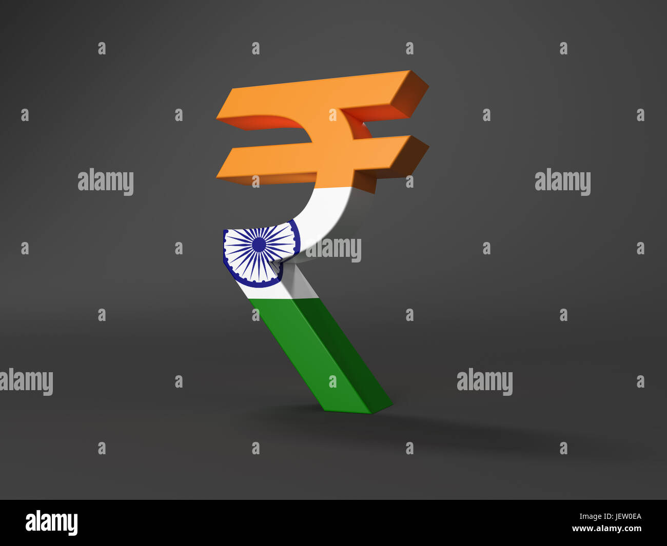 Rupie indische Währung - 3D Rendering Image Stockfoto
