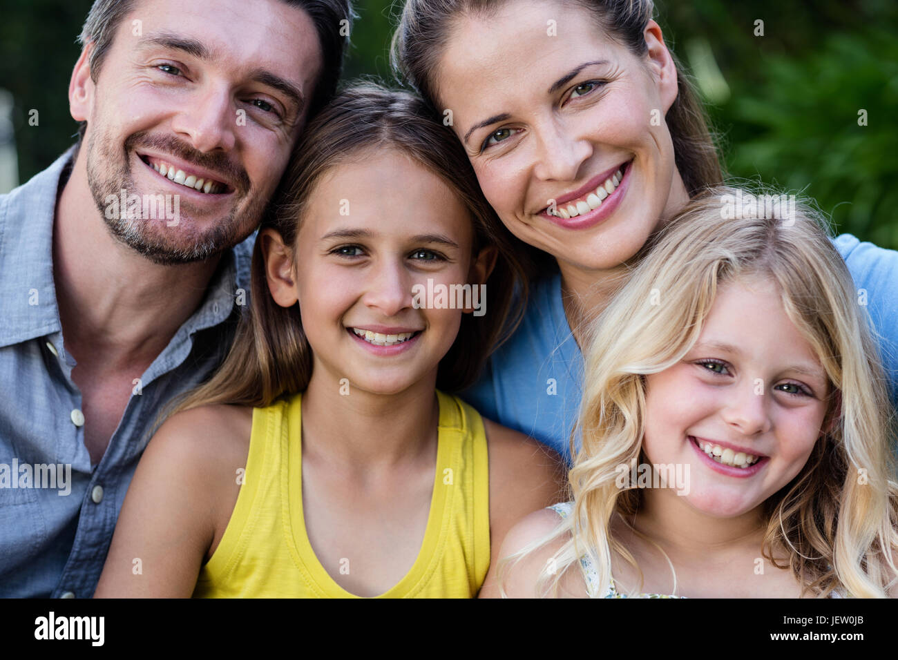 Porträt der glückliche Familie Stockfoto