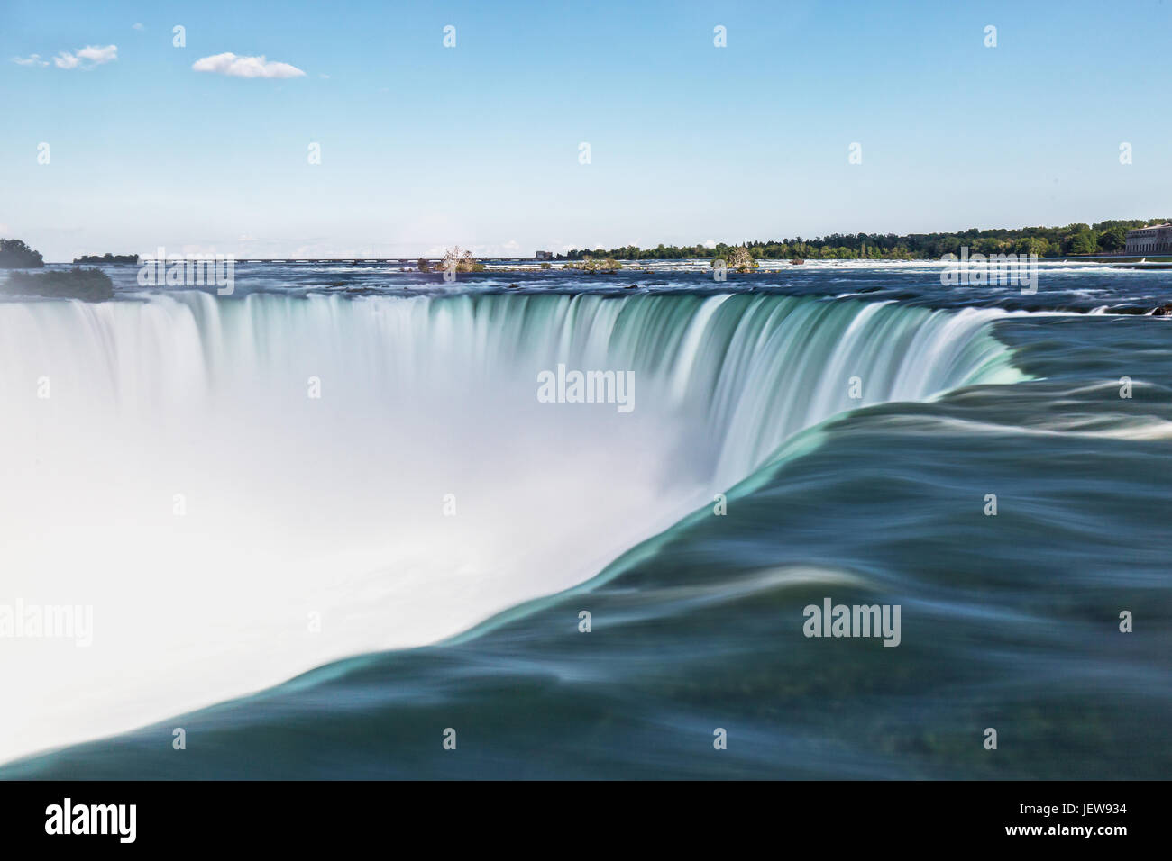 Niagara Falls Langzeitbelichtung der Hufeisenfälle Stockfoto